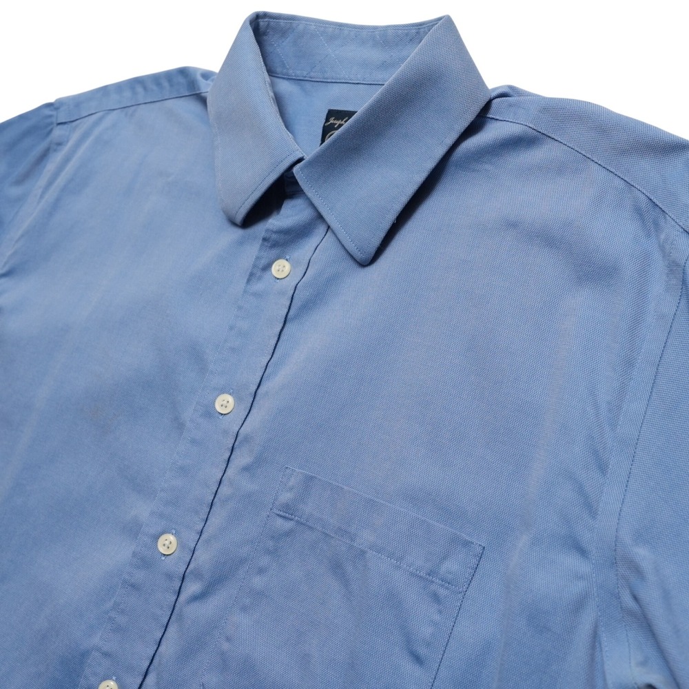 Joseph‎ & Feiss Button Up Shirt Mens 16 36/37 Blue Short Sleeve Non Iron Cotton